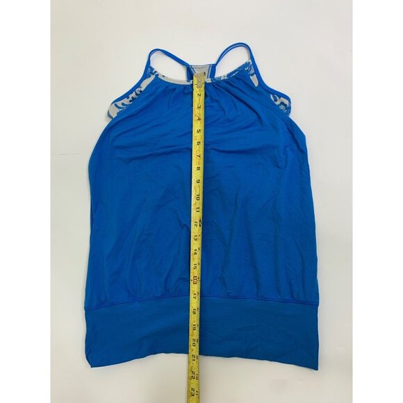 Lululemon Blue Racerback No Limits Tank Top W/ Built In Sports Bra Size Medium - Picture 9 of 11